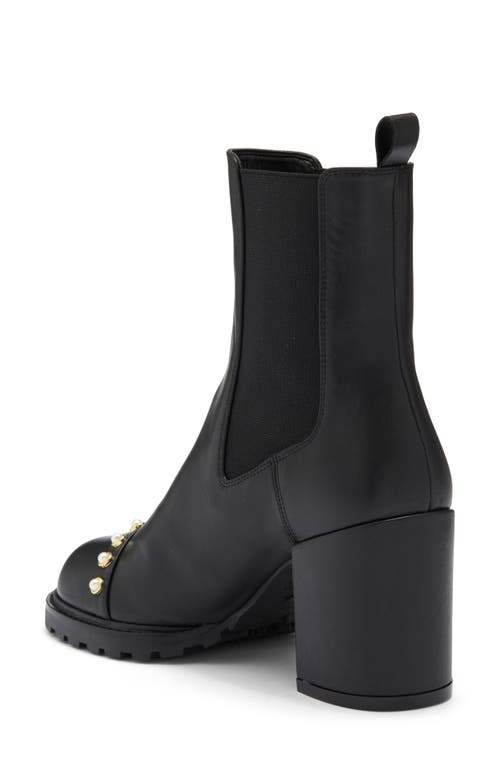 Stuart Weitzman Allpearls 80 Chelsea Boot In Black