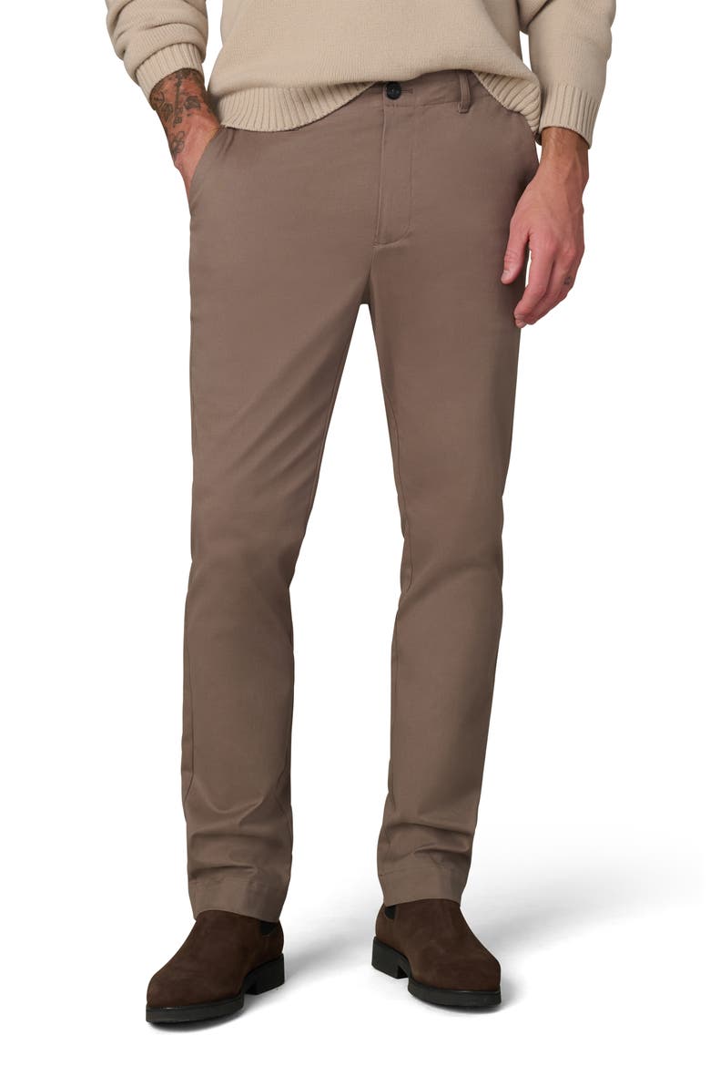 Skinny Fit Flat Front Cotton Twill Chinos, Main, color, FALCON