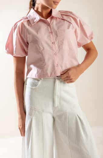 Puff Sleeve Cotton Top