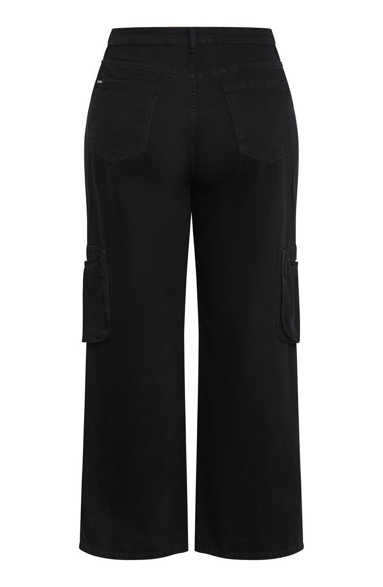 City Chic Clarence Cargo Pants, Alternate, color, Black