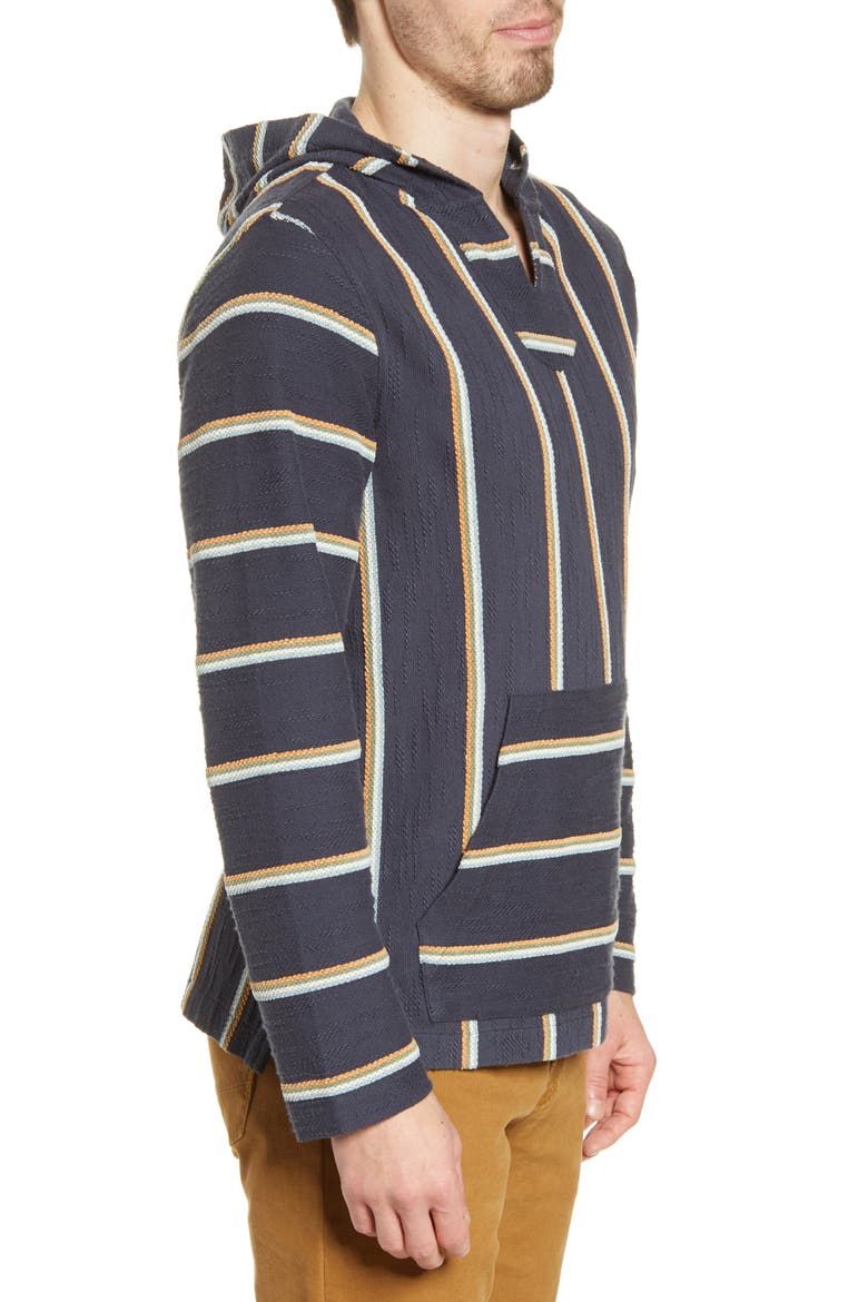 Stripe Baja Poncho, Alternate, color, NAVY BIARITZ