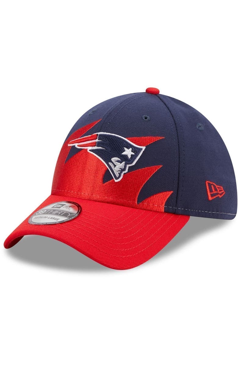 New Era Men's New Era Navy/Red New England Patriots Surge 39THIRTY Flex Hat, Main, color, 