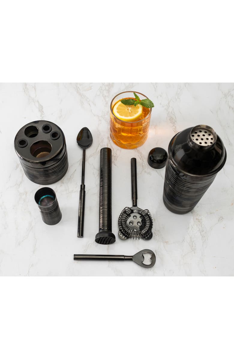 FRENCH HOME 7-Piece Cocktail Bar Set, Alternate, color, Black