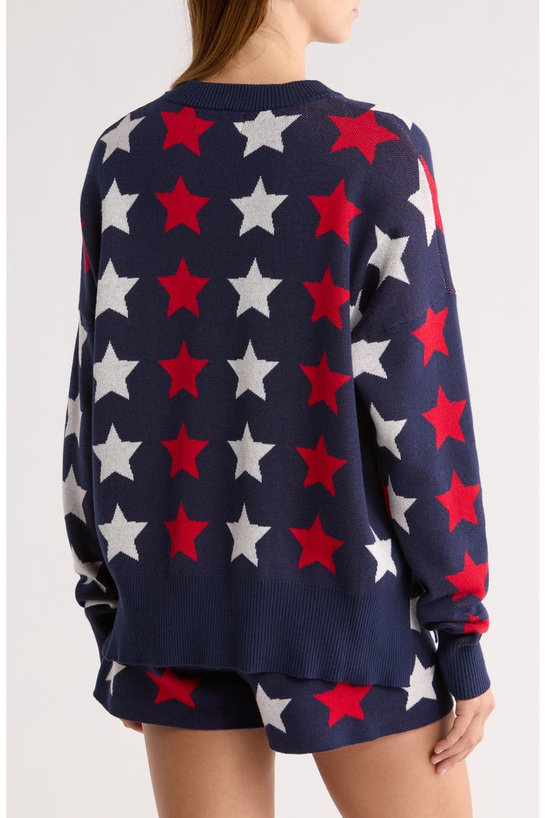 Callie Cotton Blend Sweater, Alternate, color, AMERICANA