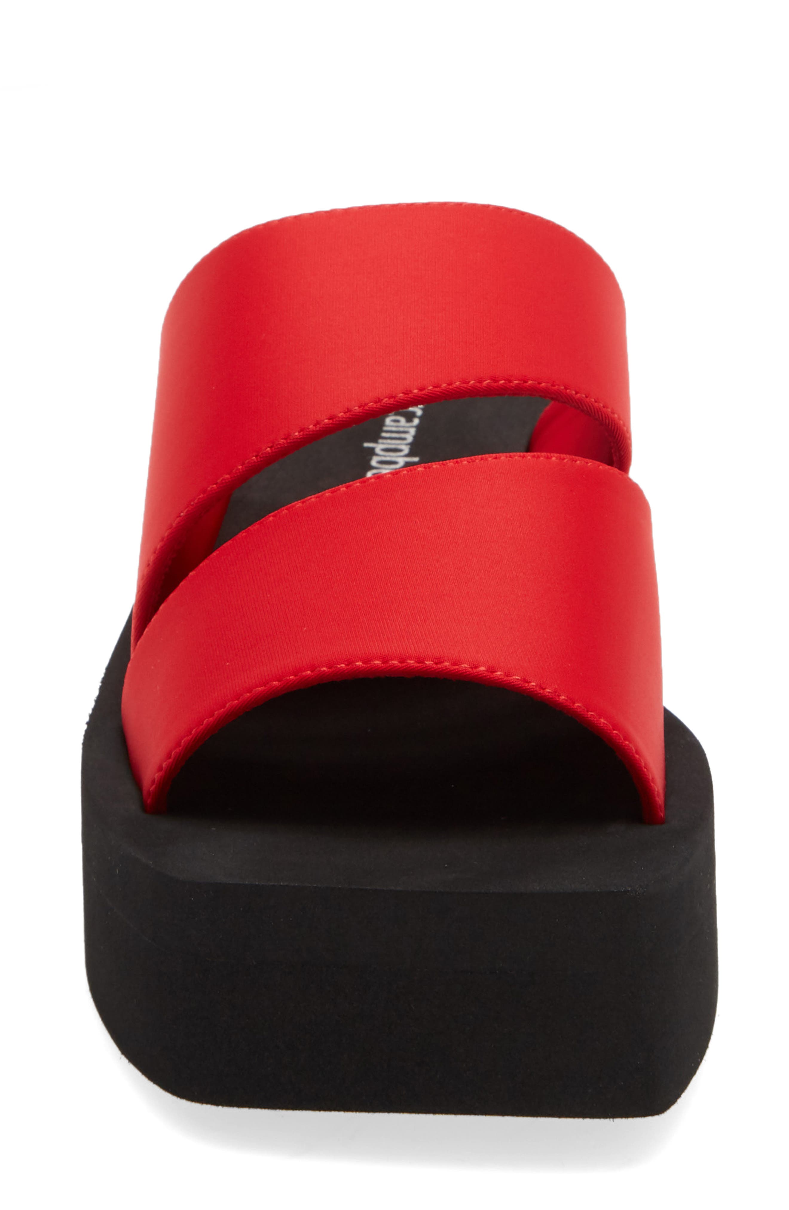 Wavey Wedge Slide Sandal, Alternate, color, RED NEOPRENE