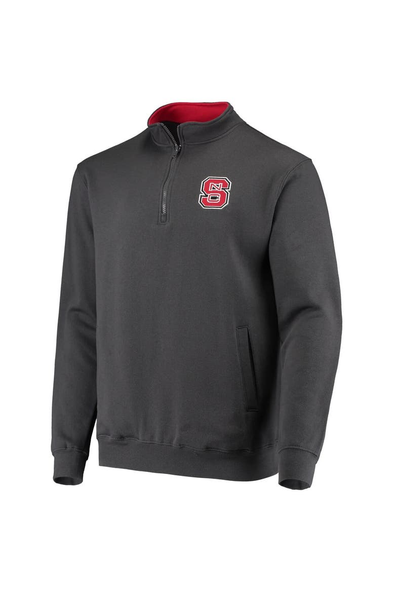 Men's Colosseum Charcoal NC State Wolfpack Tortugas Logo Quarter-Zip Jacket, Alternate, color, Charcoal