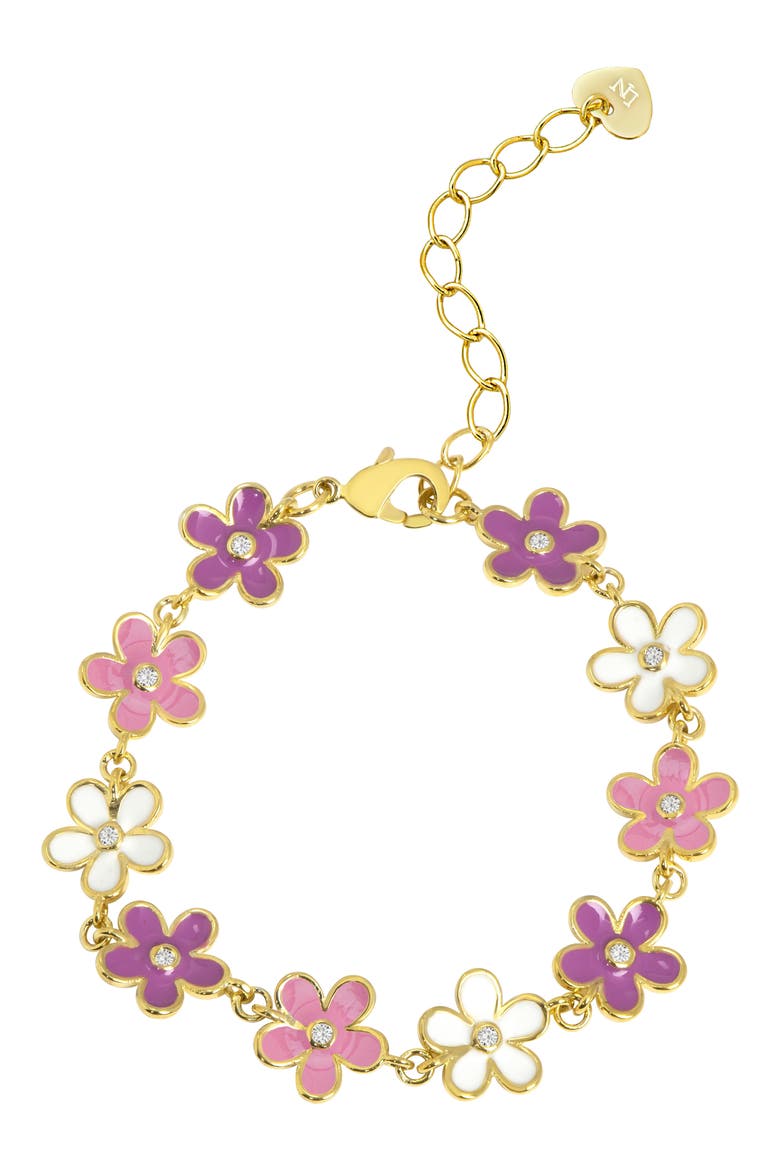 Kids' Floral Link Bracelet, Main, color, MULTI