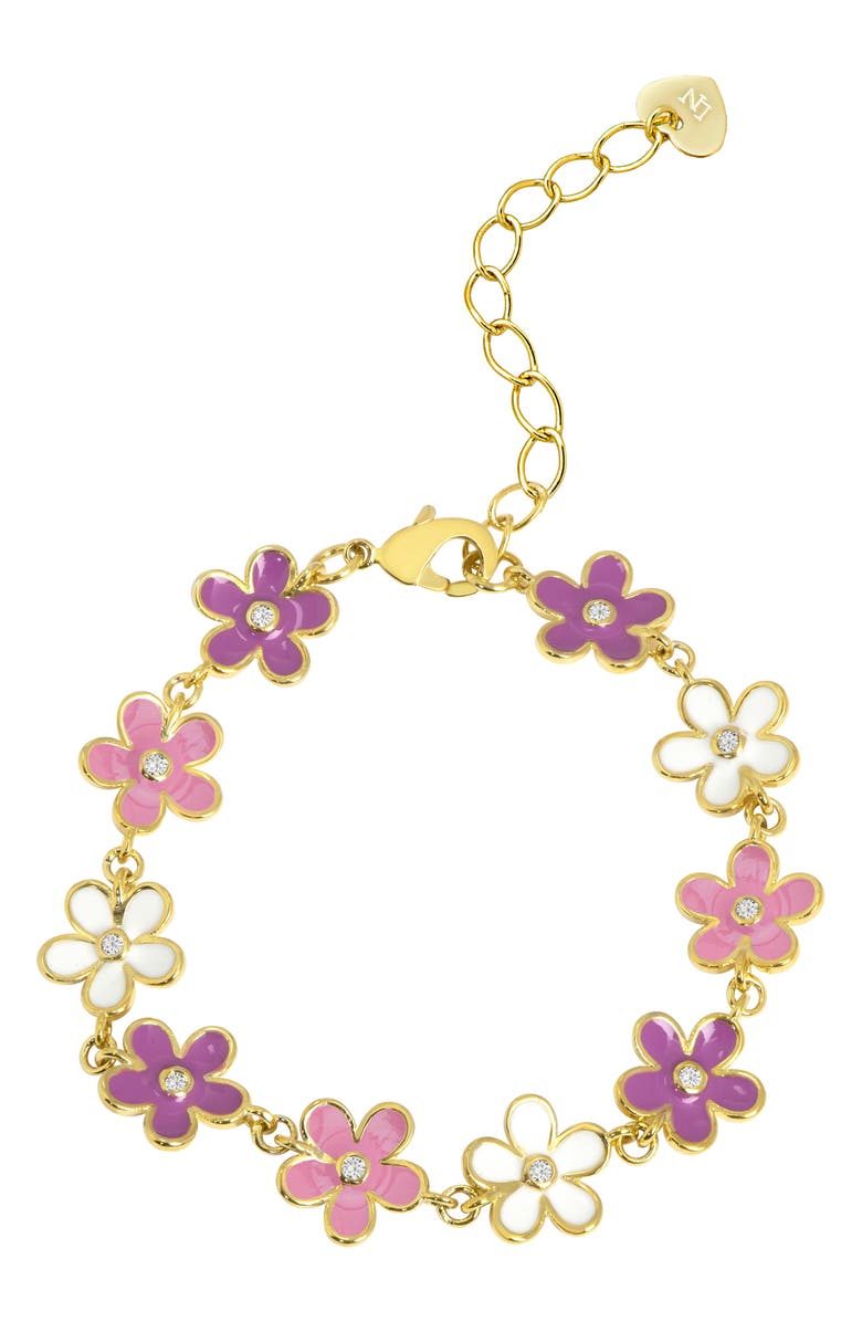 Lily Nily Kids' Floral Link Bracelet, Main, color, Multi