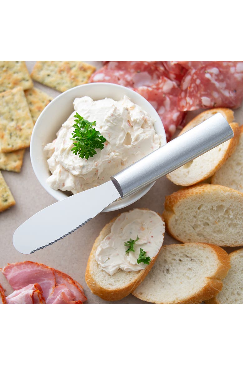 Cutlery 3.375-Inch Party Spreader Stainless Steel Serrated Blade, Alternate, color, Silver