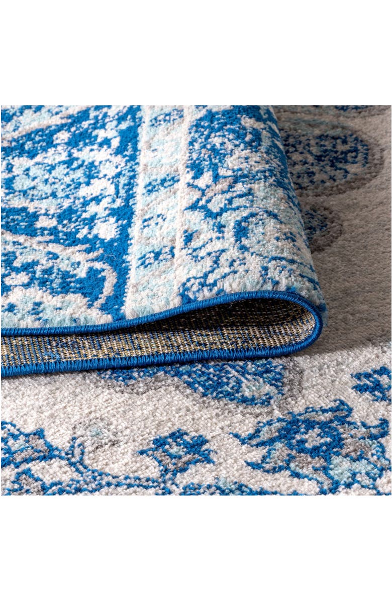 JONATHAN Y Bohemian FLAIR Boho Vintage Medallion Area Rug, Alternate, color, Cream/Blue