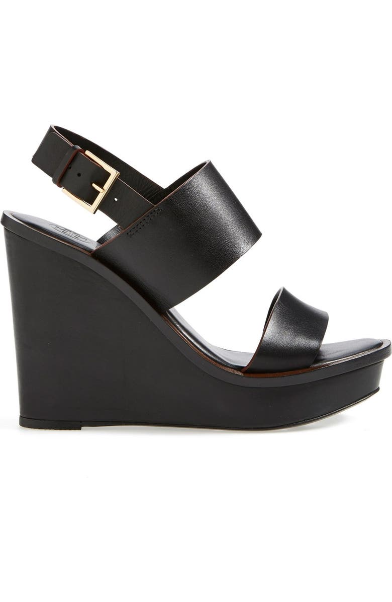 Tory Burch 'Lexington' Leather Wedge Sandal, Alternate, color,