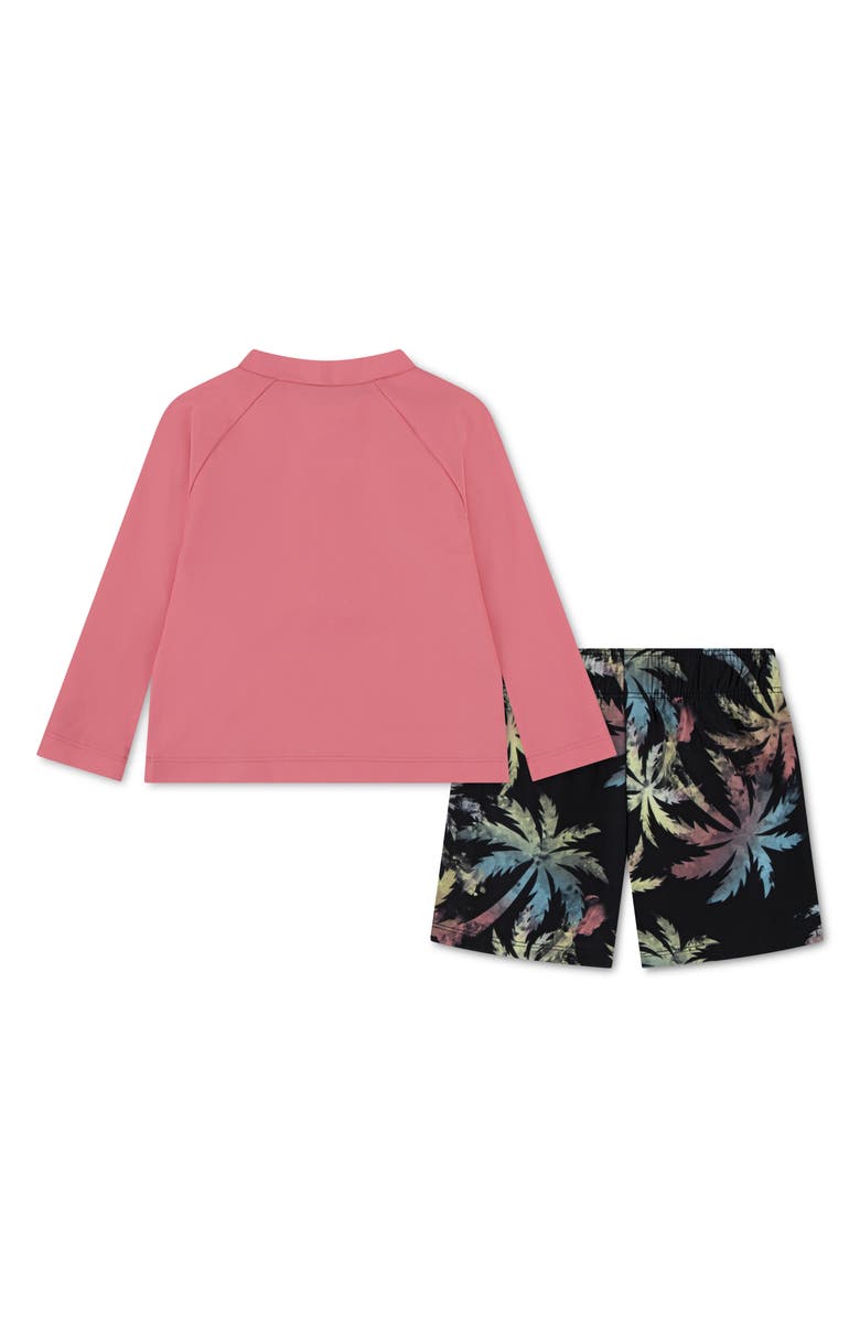 Hurley Two-Piece Rashguard Swimsuit, Alternate, color, Black