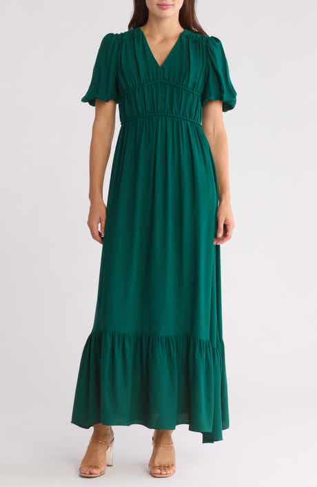 BY DESIGN Eden Puff Sleeve Maxi Dress