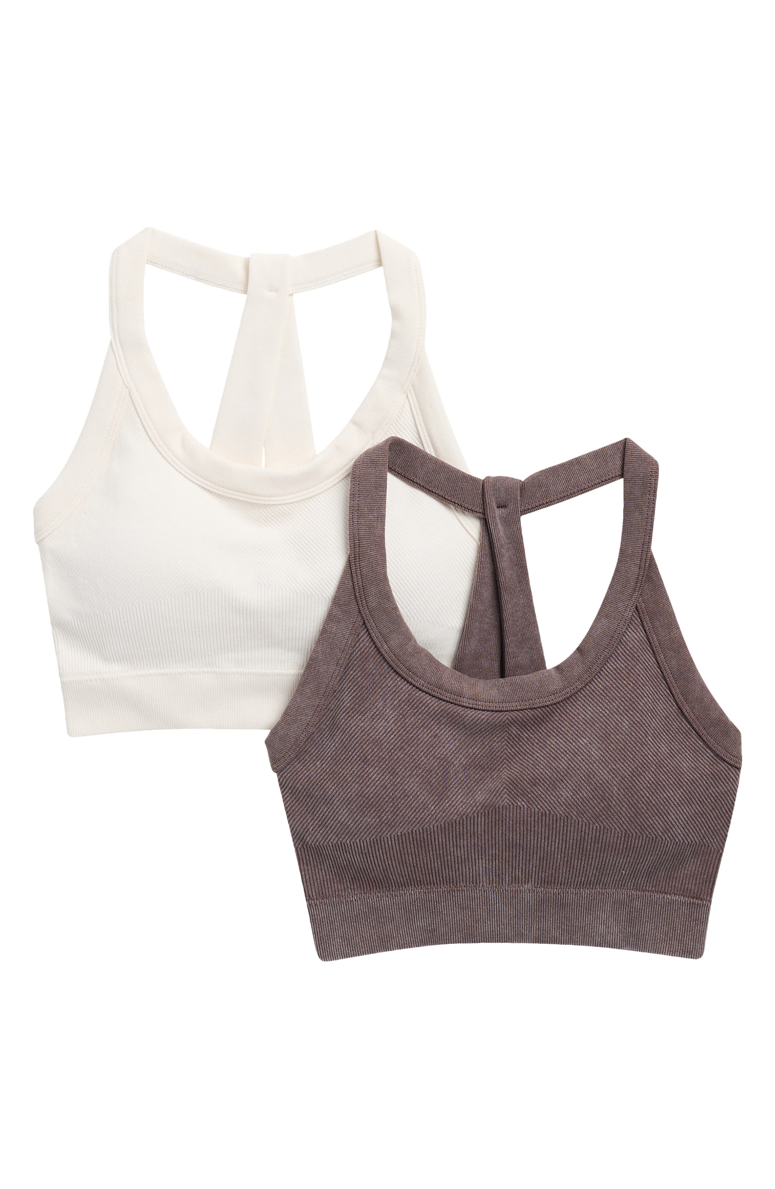 90 DEGREE BY REFLEX 2-Pack Stonewashed Seamless Sports Bras