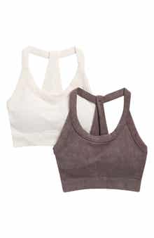 90 DEGREE BY REFLEX 2-Pack Stonewashed Seamless Sports Bras