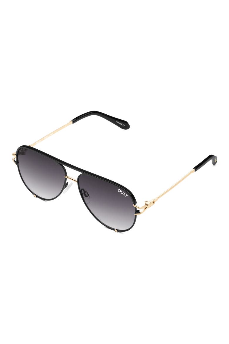 High Key Twist 60mm Gradient Aviator Sunglasses, Alternate, color, BLK SMK
