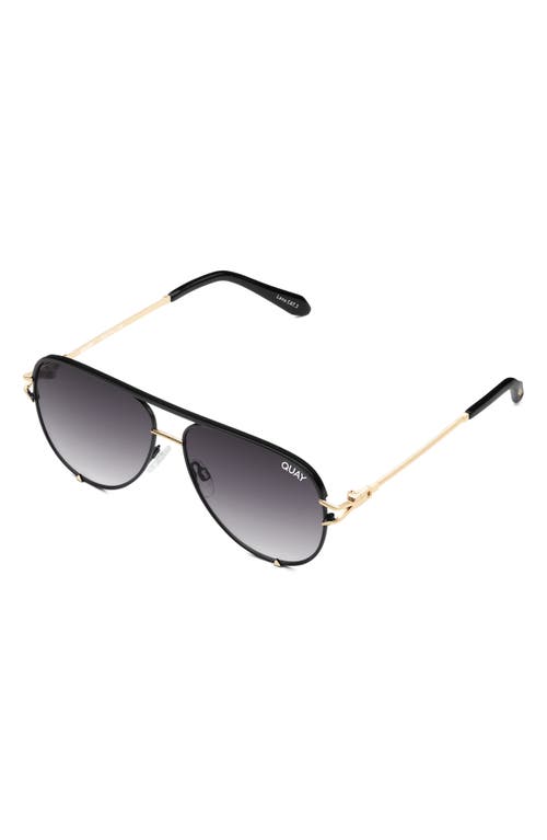 Quay High Key Twist 60mm Gradient Aviator Sunglasses In Black