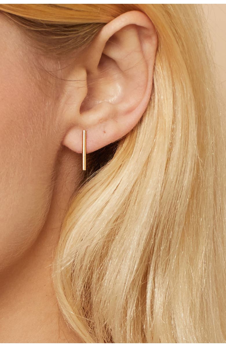 Oradina 14K Yellow Gold Arezzo Studs, Alternate, color, Yellow Gold