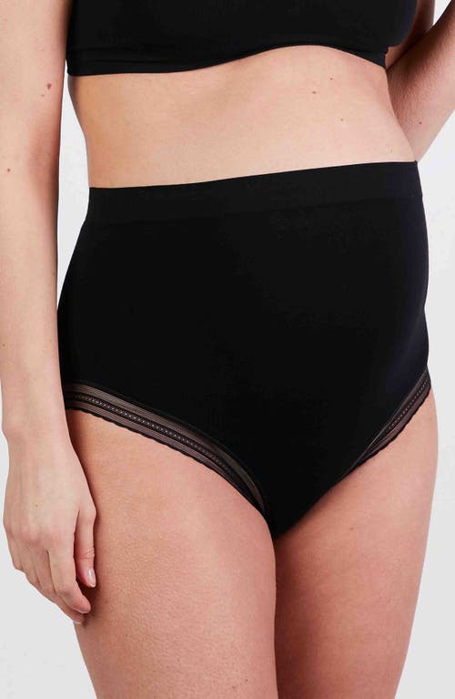 Cache Coeur Milk Seamless Maternity High Waist Brief In Black