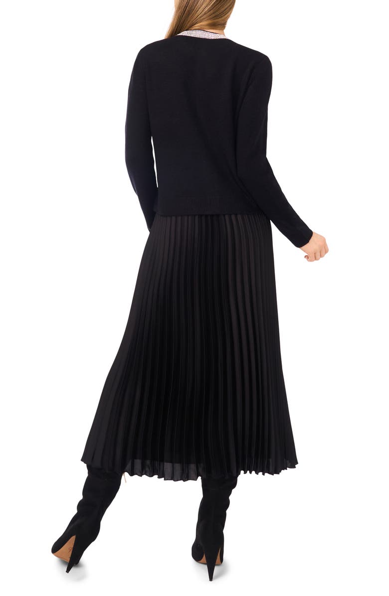 Halogen<sup>®</sup> Rhinestone Collar Cardigan, Alternate, color, Rich Black