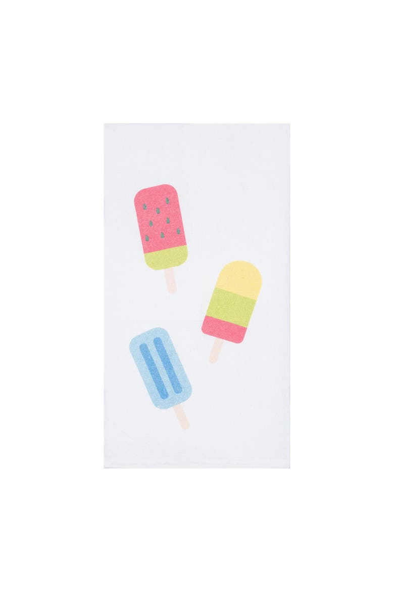 Popsicle Summer Kitchen and Bathroom Graphic Print Hand Towels Set of 2, Alternate, color, Green