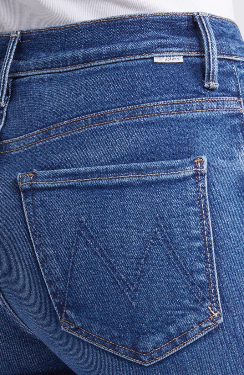 MOTHER High Waist Fray Hem Flare Leg Jeans, Alternate, color, 