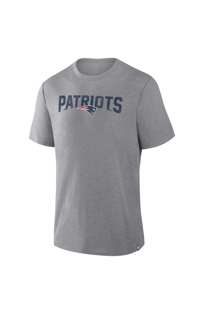 FANATICS Men's Fanatics Heather Gray New England Patriots Pass Rush Tri-Blend T-Shirt, Alternate, color, Heather Gray