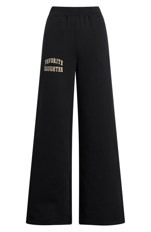 Favorite Daughter The Collegiate Flare Sweatpants In Black