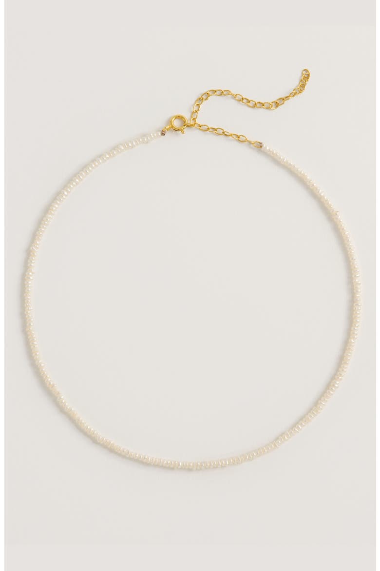Seed Pearl Necklace, Alternate, color, Gold