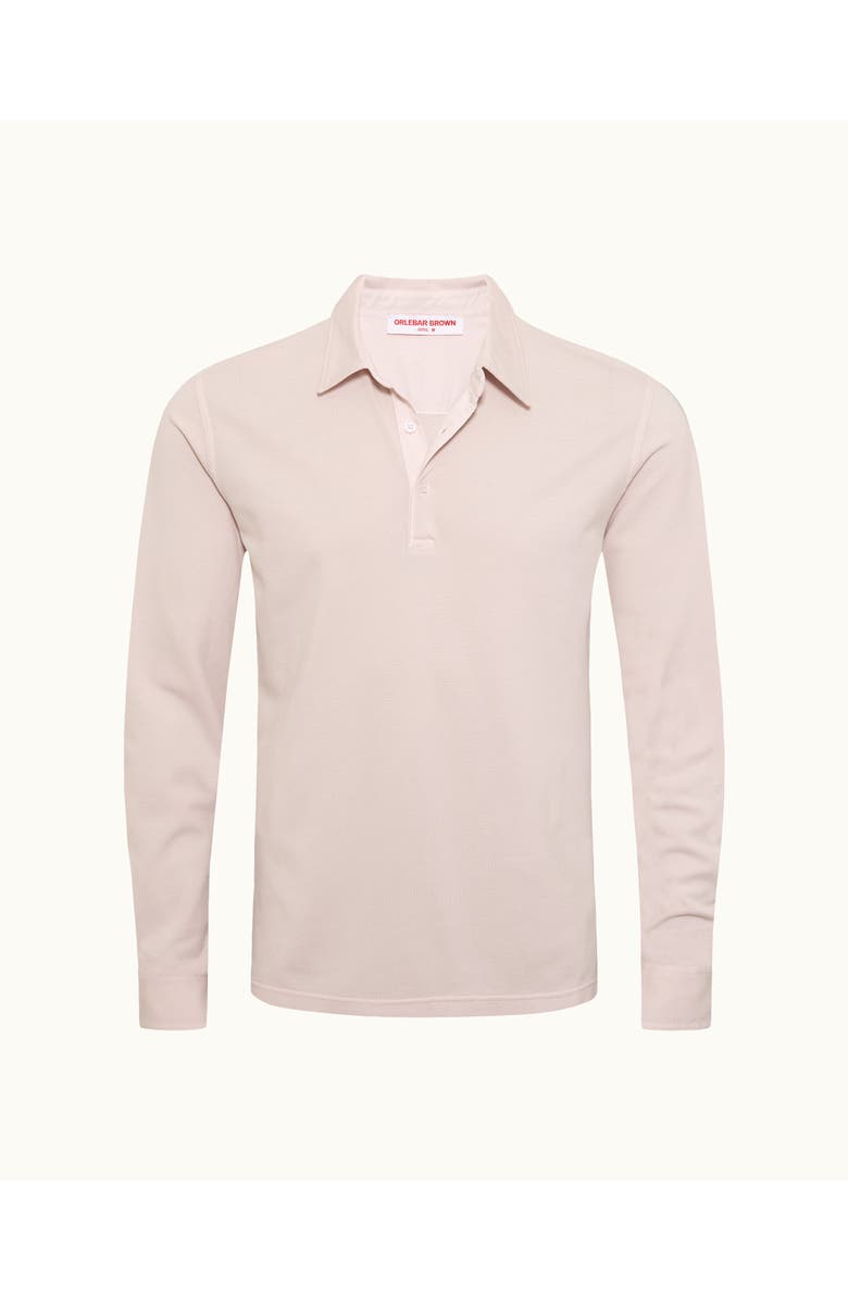 Orlebar Brown Garfield Classic Fit Garment Dye Jersey Polo Shirt, Main, color, Macaron Pink