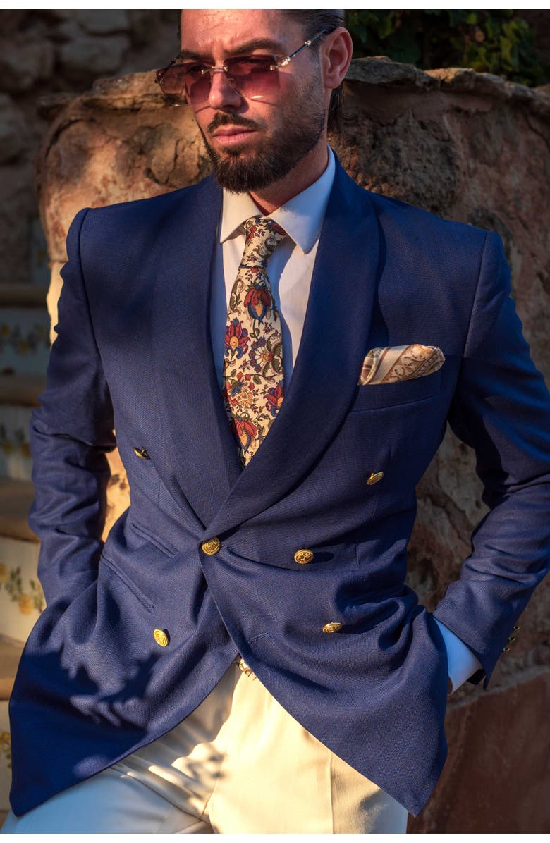 Elizabetta Noto - Silk Pocket Square for Men, Main, color, Sage