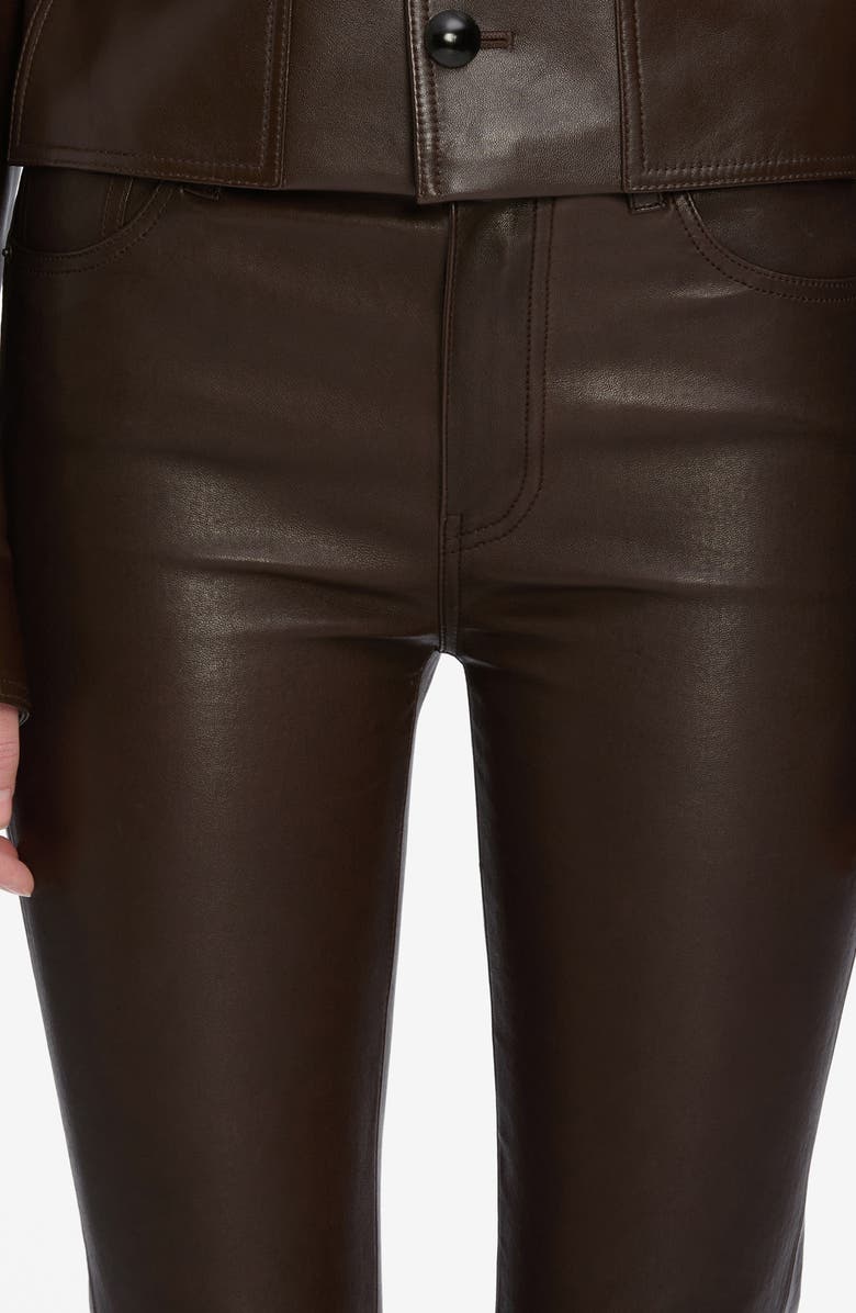 FRAME The Leather Reboot Crop Pants, Alternate, color, Truffle