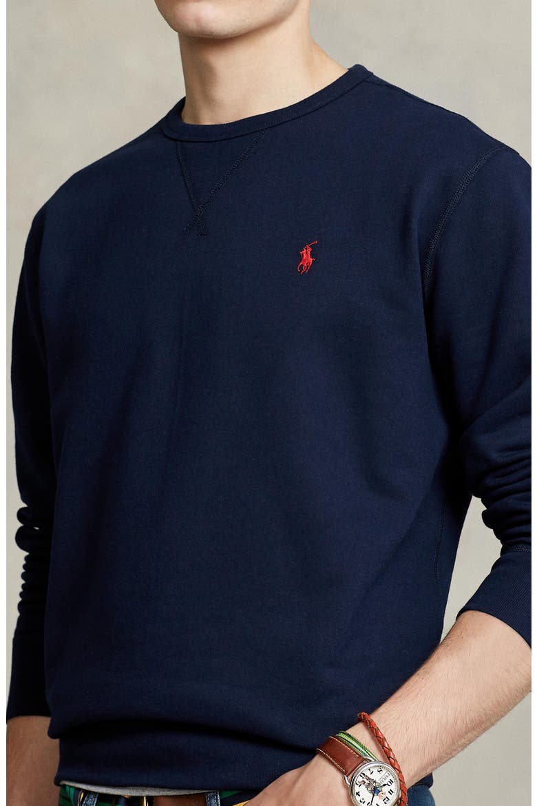 Fleece Crewneck Sweatshirt, Alternate, color, CRUISE NAVY