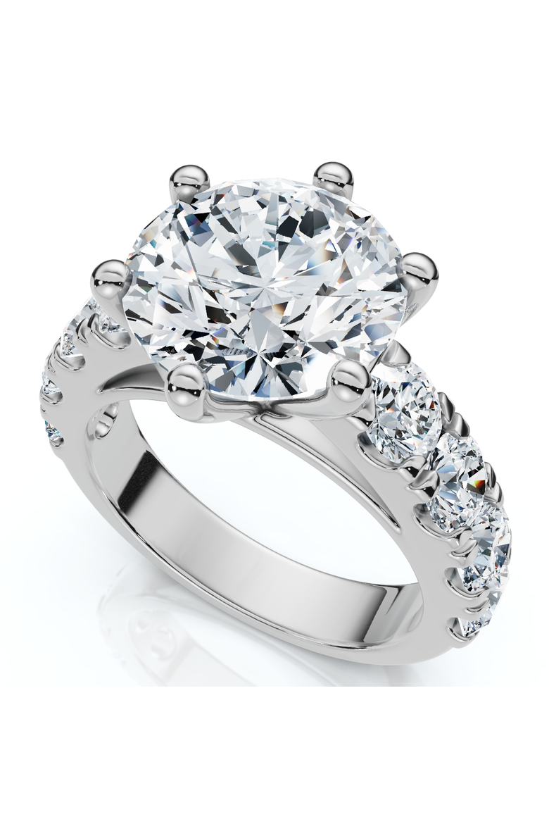 Certified 5 1/2 cttw Diamond Engagement Ring 14k Gold Lab Grown, Alternate, color, 14k White Gold