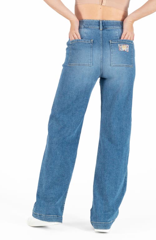 Cache Coeur Kelly Wide Leg Maternity And Post Partum Jeans In Blue