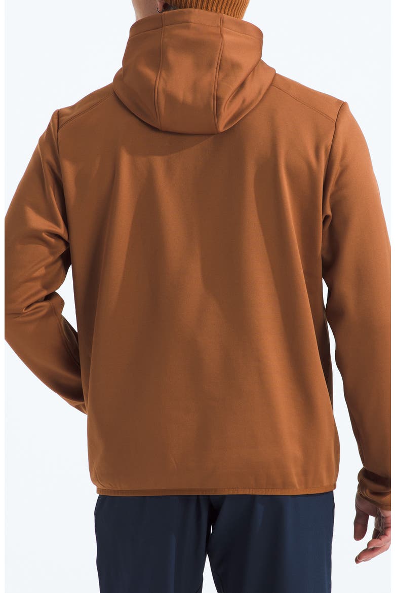 Performance Fleece Zip Hoodie, Alternate, color, BURNT UMBER