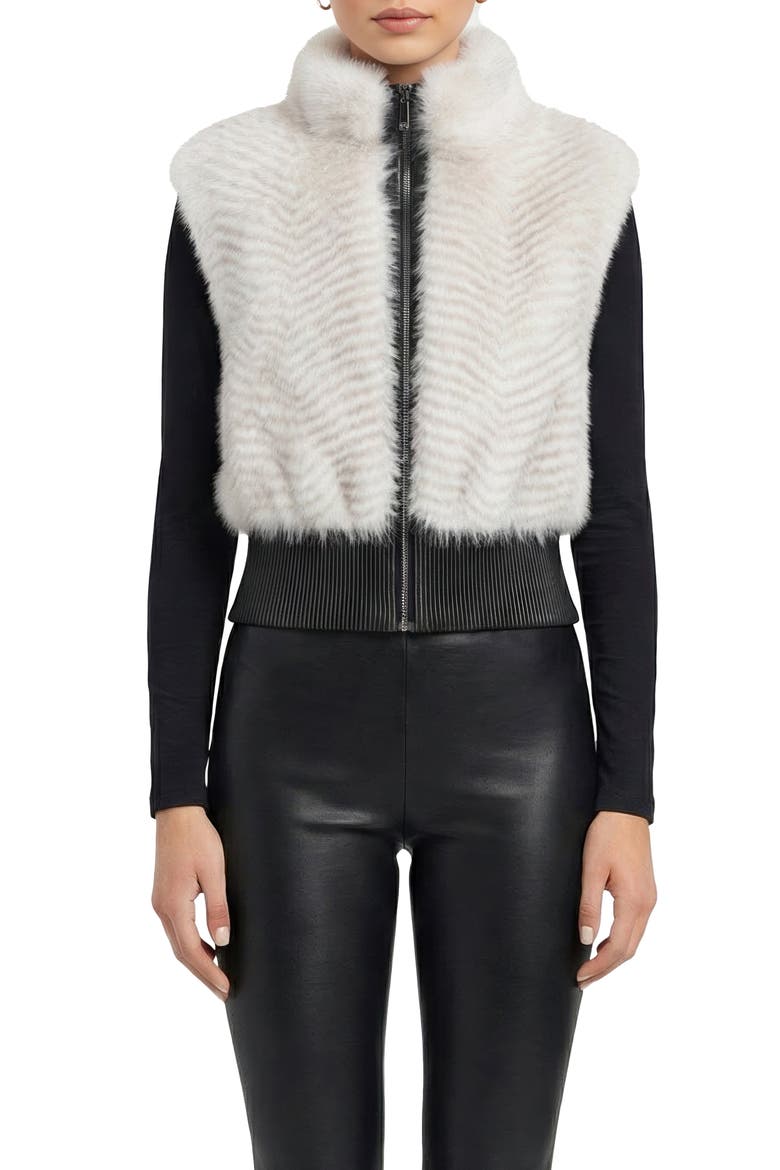 Fur-Free Cross Fox (Faux Fur) Vest, Main, color, CROSS
