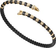 EDEN PRESLEY In The Black Swedish Fish Thin 14k Gold Diamond Flex Bangle