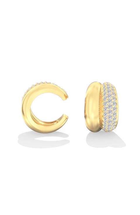 Pavé Domed Lab Diamond Ear Cuff in 14K Gold