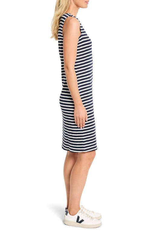 Shop Nzt By Nic+zoe Stripe Sleeveless Cotton & Modal Tank Dress