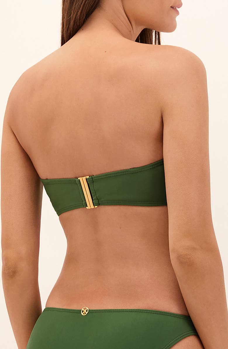 ViX Paula Hermanny Leone Bandeau Bikini Top, Alternate, color, Green