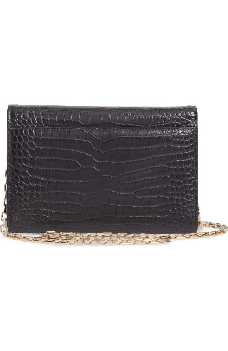Jimmy Choo Varenne Croc Embossed Leather Clutch, Alternate, color,