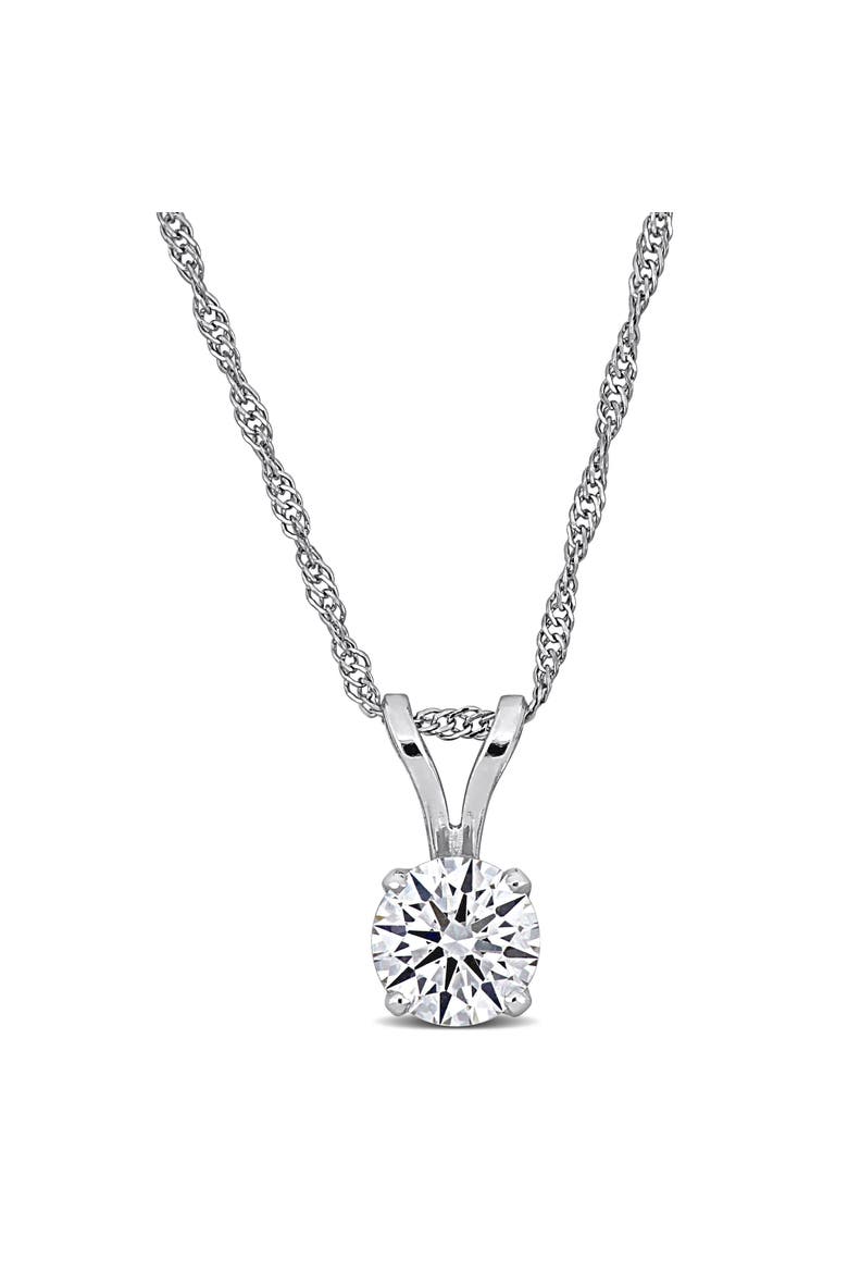 3/4 CTW Lab-Grown Diamond Solitaire Necklace 14k, Main, color, White Gold
