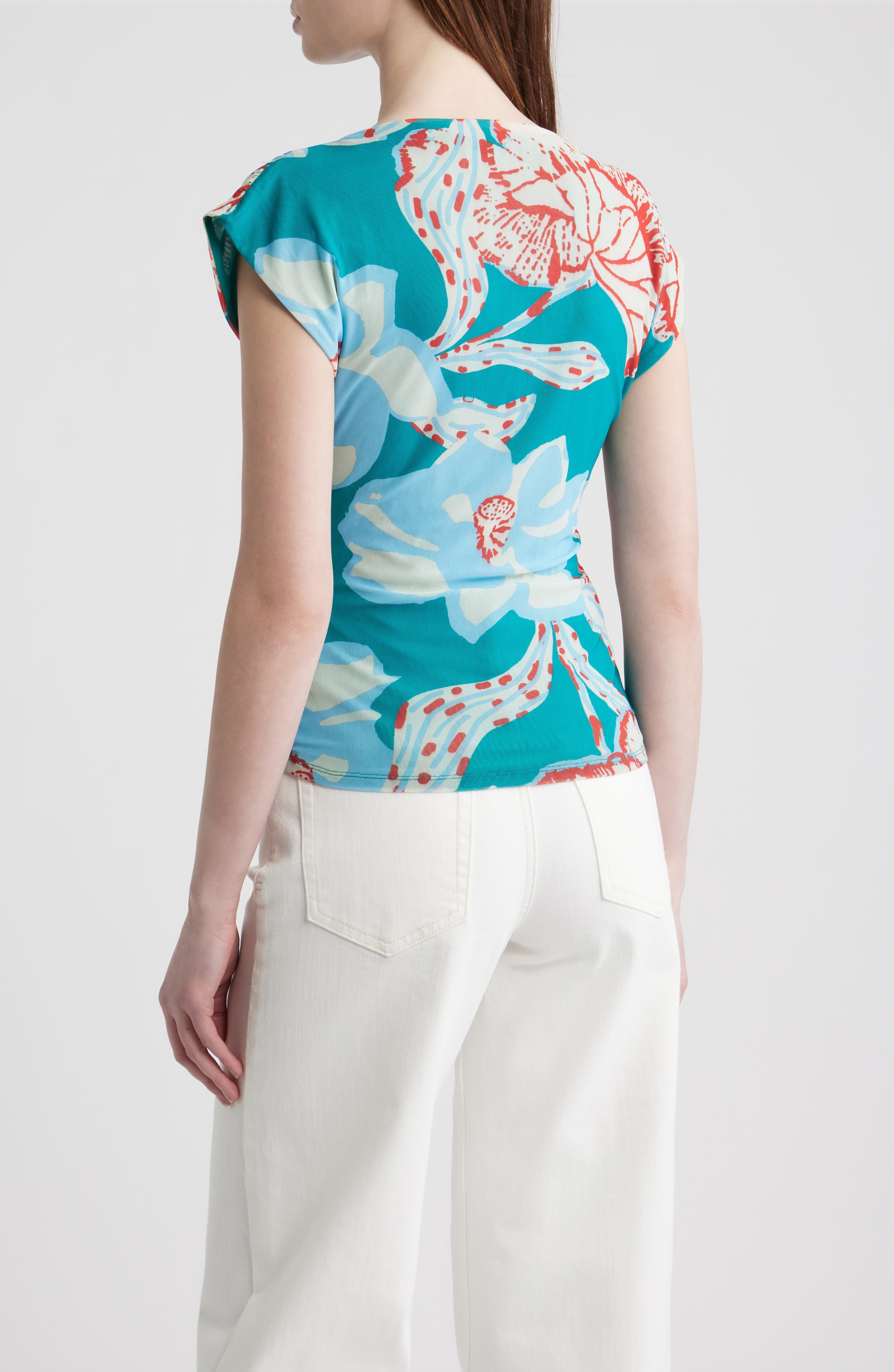 Ellie Print Mesh Top - image 2