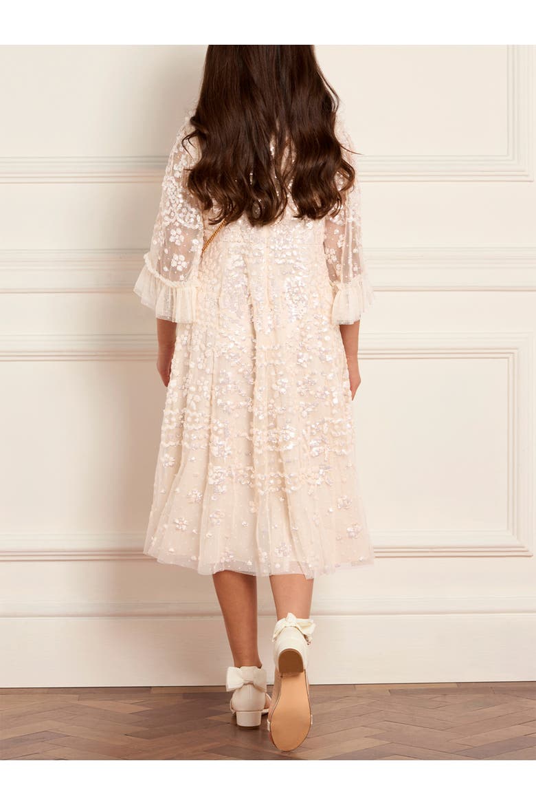 Anais Sequin Kids Dress, Alternate, color, Cream/Seashell