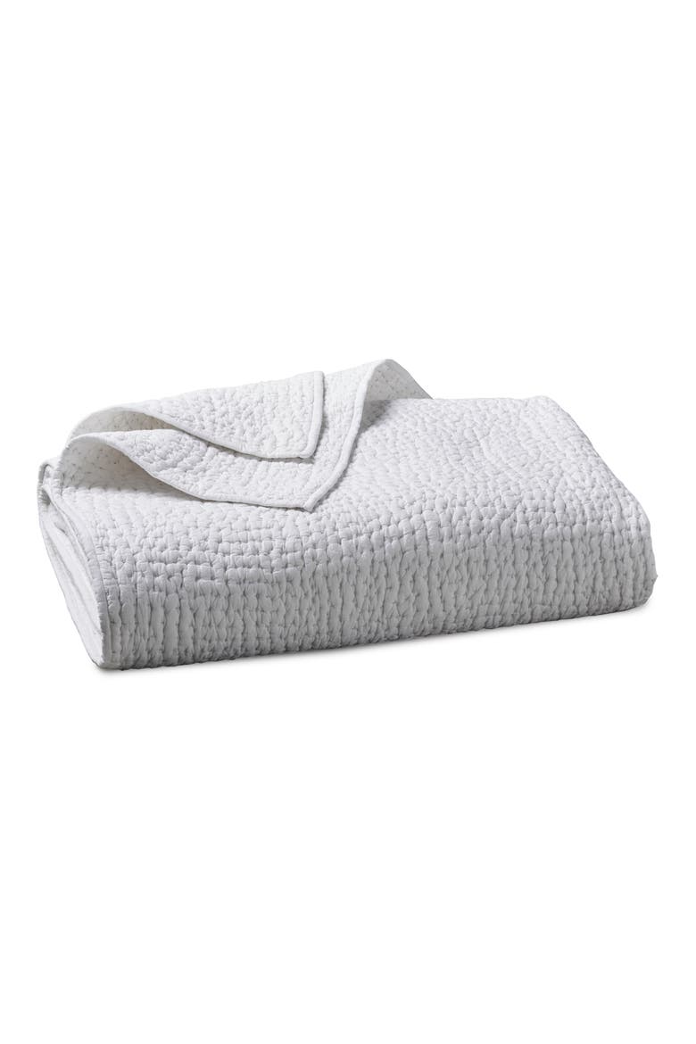 Pebbled Handstitched Organic Cotton Quilt, Main, color, ALPINE WHITE