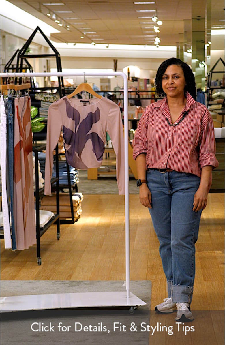 Mira Long Sleeve Crop Cover-Up Top, sales video thumbnail