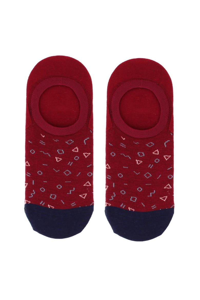 Men's Distinct No-Show Premium Novelty Socks, Alternate, color, Red
