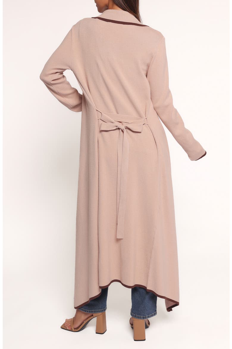 Vallis Contrast Trim Cardigan, Alternate, color, BEIGE