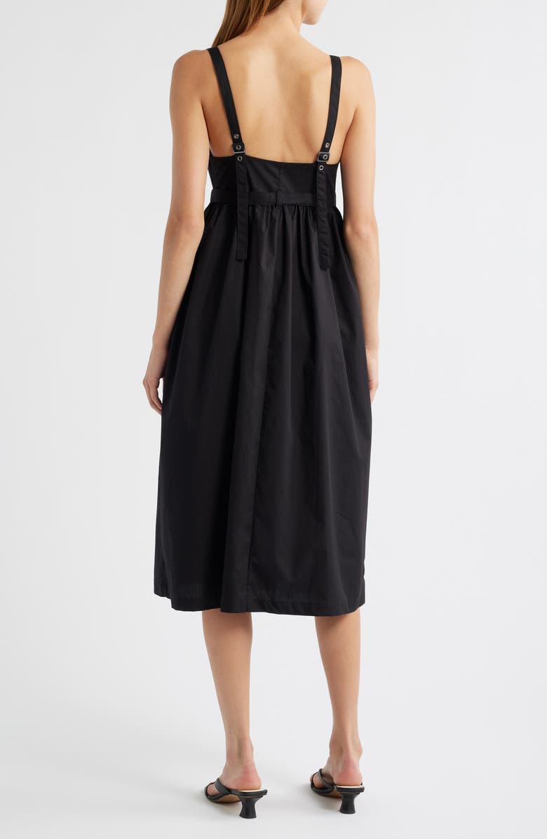 Steve Madden Juno Halter Neck Cotton Dress, Alternate, color, Black